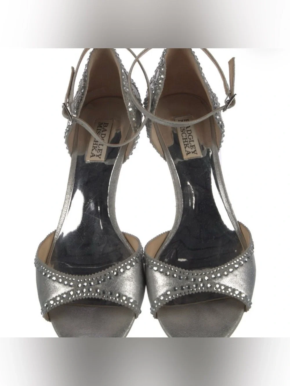 Badgley Mischka Silver Heels